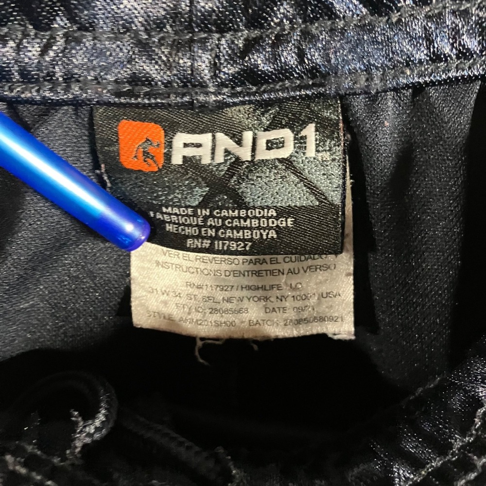 Vintage And 1 Basketball Shorts Men 2XL Dazzle‎ Silky Shiny Loose Baggy Y2K - Picture 10 of 12